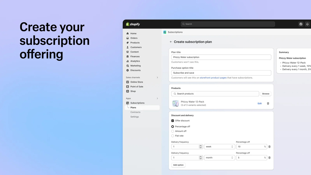 Create and Manage Your Subscription Products Directly from the Product Page in Admin