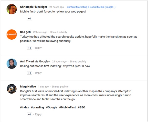 What People Says about Mobile-first Indexing